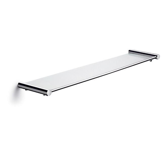Pressalit Choice Shelf with glassplate 58,8 x 13,5 cm, polished steel