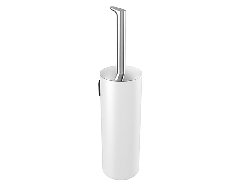 Pressalit Style WC-bürstengarnitur, Chrom/Weiss